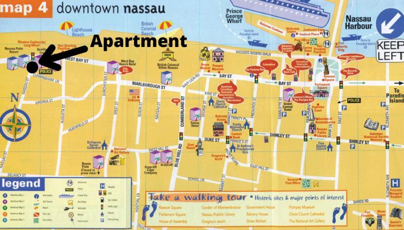 Lovely Apartment Near Beach, Downtown, 24H Security, Pool Nassau Kültér fotó